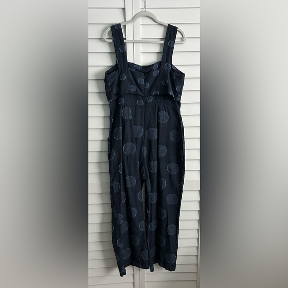 Anthropologie | Eva Franco textured polka dot jumpsuit - Picture 8 of 16